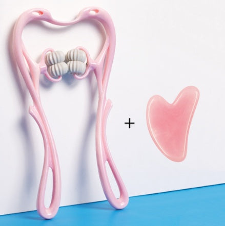 Six Roller Cervical Neck Massager With 360 Degree Rotating Dual Massage Balls For Deep Tissue Relief