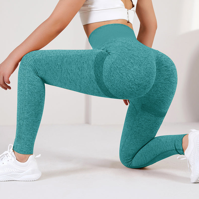 Women Seamless Yoga Pants Butt Lifting Leggings for Running Fitness Gym Nylon Blend