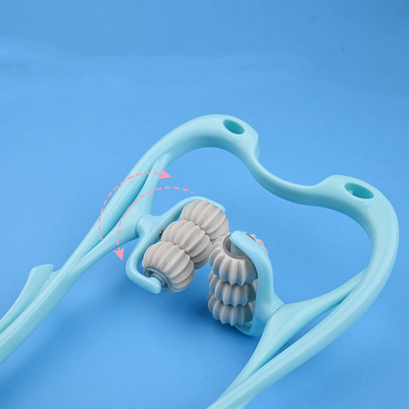 Six Roller Cervical Neck Massager With 360 Degree Rotating Dual Massage Balls For Deep Tissue Relief