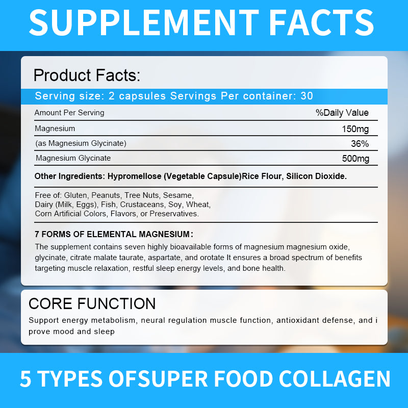 60 Magnesium Complex Capsules 1000mg