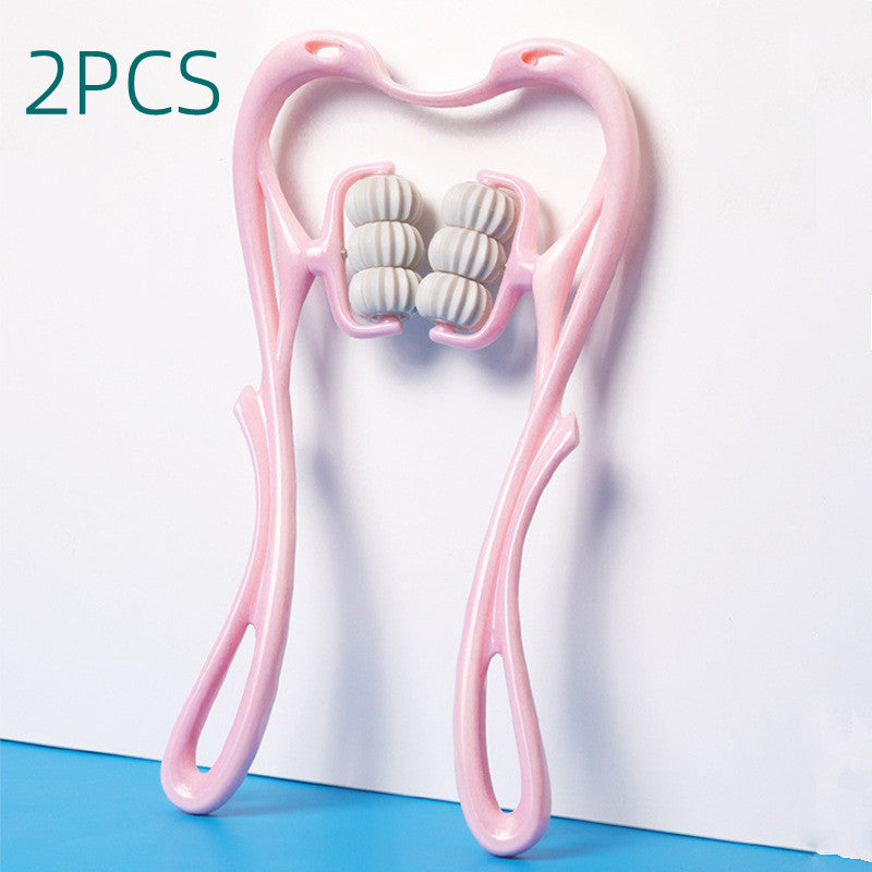 Six Roller Cervical Neck Massager With 360 Degree Rotating Dual Massage Balls For Deep Tissue Relief