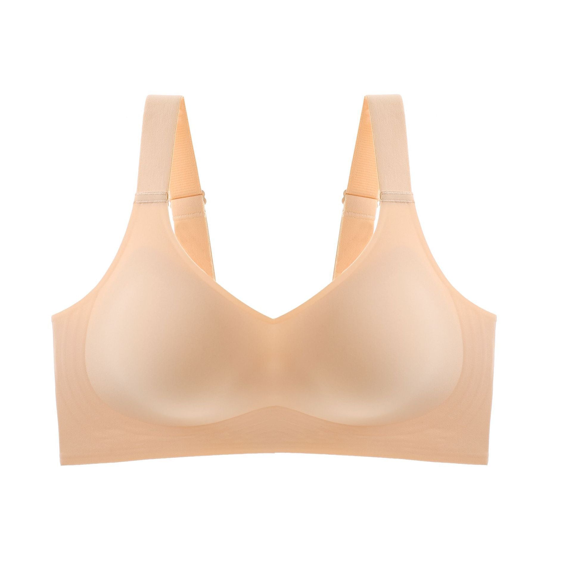 LaTeX Large Shoulder Strap Jelly Stick Seamless Push Up Bra