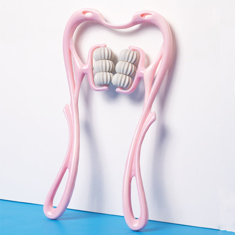 Six Roller Cervical Neck Massager With 360 Degree Rotating Dual Massage Balls For Deep Tissue Relief