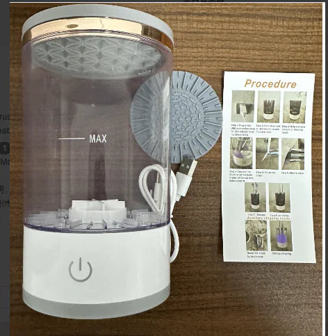 Rechargeable Makeup Brush Cleaner Automatic Brush Washer For Fast Cleaning And Drying USB Powered