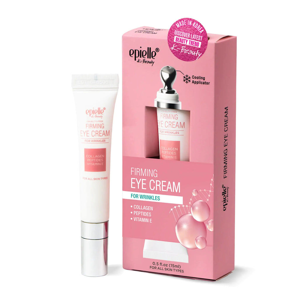 Epielle Firming Eye Cream | Anti-Aging Serum for Sagging Skin and Wrinkles | Cooling Applicator for Refreshing Application | Korean Skincare